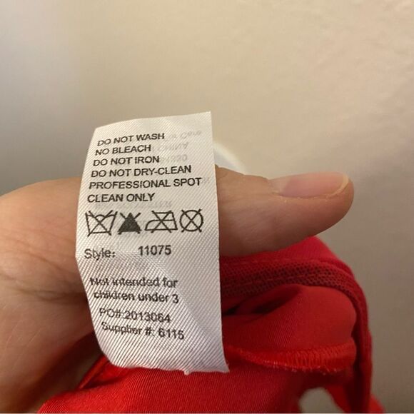 WEISSMAN Dance Costume red sequin mesh dress PLAY THAT SAX 11075 -Adult SA - Picture 10 of 12